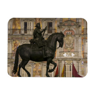 Plaza Mayor met standbeeld van Filipe III, Madrid, Magneet