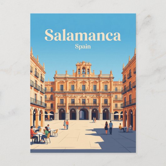 Plaza Mayor Spanje Briefkaart (Voorkant)