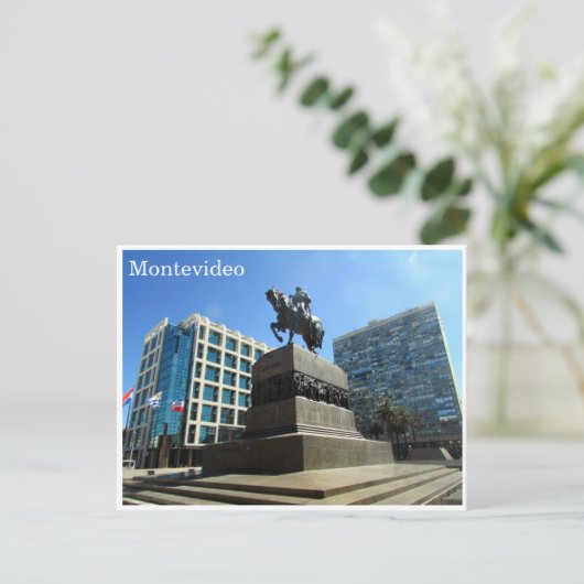plaza onafhankencia montevideo briefkaart (Staand voorkant)