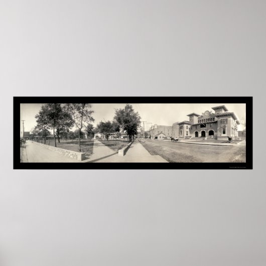 Plaza Pensacola FL Foto 1909 Poster (Voorkant)