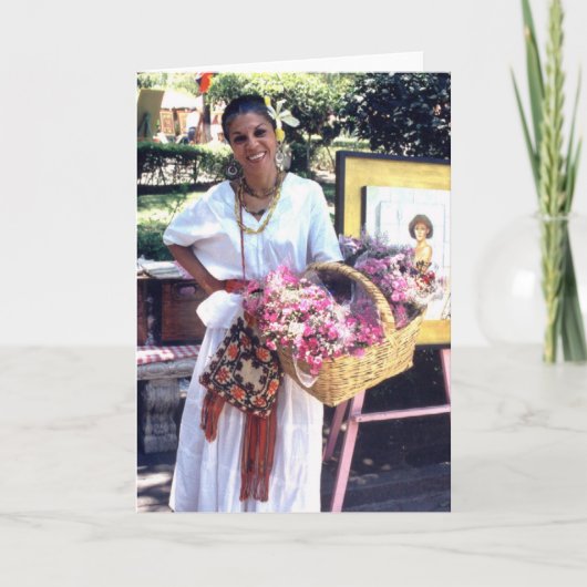 Plaza San Jacinto Flower Lady - kaart (Voorkant)