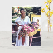 Plaza San Jacinto Flower Lady - kaart (Gele Bloem)