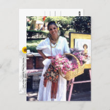 Plaza San Jacinto Flower Lady - V briefkaart