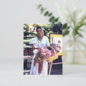 Plaza San Jacinto Flower Lady - V briefkaart (Staand voorkant)