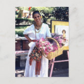 Plaza San Jacinto Flower Lady - V briefkaart (Voorkant)
