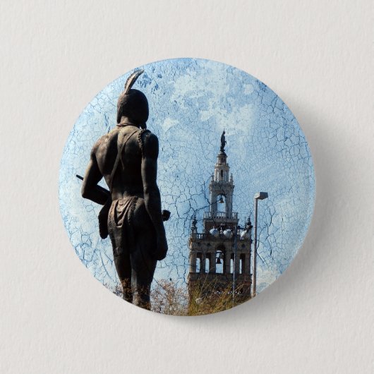Plaza Uitzicht Ronde Button 5,7 Cm (Voorkant)