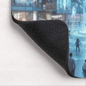 Plaza van digitale sculpturen muismat (Hoek)