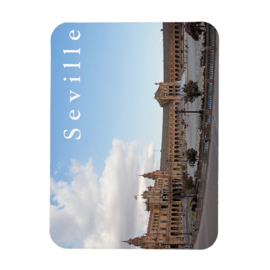 Plaza van Spanje in Sevilla. Magneet (Verticaal)