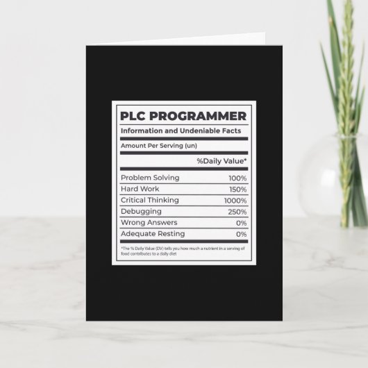 PLC Programmeur Grappige Programmeringsfeiten Kaart (Voorkant)