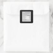PLC Programmeur Grappige Programmeringsfeiten Vierkante Sticker (Tas)