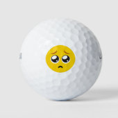 Pleading Face Emoji Golfballen (Voorkant)