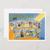 Pleasant Beach, New Jersey  Big Letters Briefkaart (Voorkant / Achterkant)