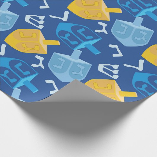 Pleasant Dreidel Hanukkah Cadeaupapier (Hoek)