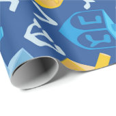 Pleasant Dreidel Hanukkah Cadeaupapier (Rol Hoek)