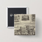 Pleasant Hill Boerderij bldgs in Decorah Vierkante Button 5,1 Cm (Voorkant /achterkant)