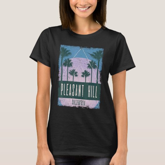 Pleasant Hill California Vaporwave Retr T-shirt (Voorkant)