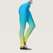Pleasant hout (groene blauwe gele gradiëntkleur) leggings (Rechts)