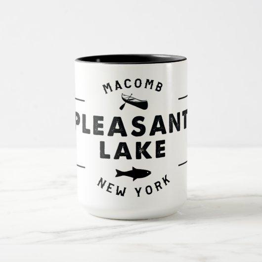 Pleasant Lake Black 15 oz Combo Mok (Midden)