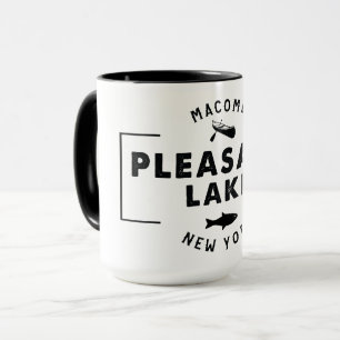 Pleasant Lake Black 15 oz Combo Mok