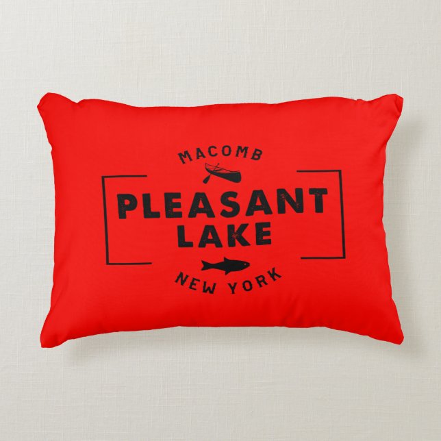 Pleasant Lake Brushed Polyester 16x12 Pillow Accent Kussen (Voorkant)