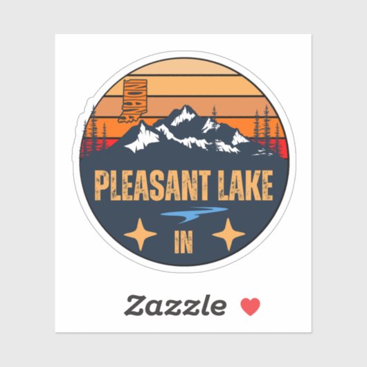 Pleasant Lake, Indiana Sticker (Vel)