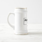 Pleasant Lake White/Gold Stein Bierpul (Links)
