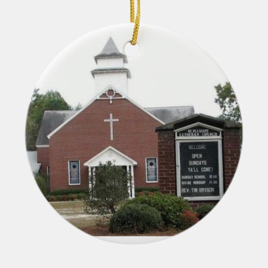 Pleasant Lutheran Church Keramisch Ornament (Voorkant)