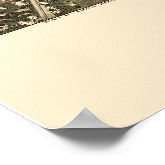 Pleasant monteren, PA Panorama Map - 1900 Poster (Hoek)