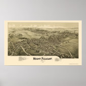Pleasant monteren, PA Panorama Map - 1900 Poster (Voorkant)