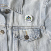 Pleasant Mountain Ski Bridgton logo. Ronde Button 3,2 Cm (In situ)
