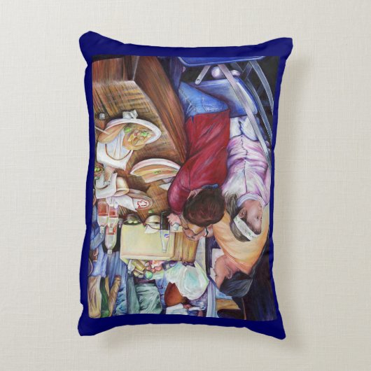 Pleasant Picnic, Mexico Accent Kussen (Achterkant (Verticaal))