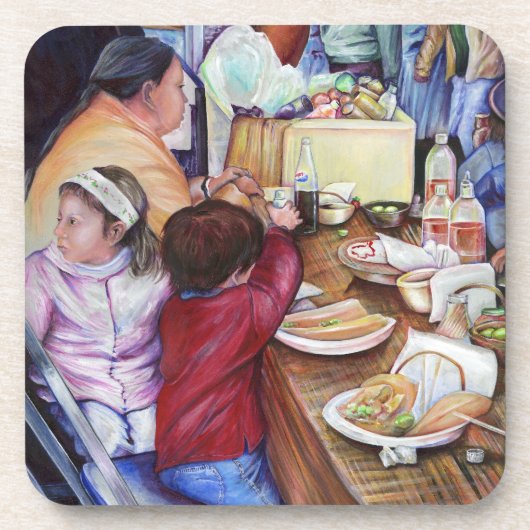 Pleasant Picnic, Mexico Bier Onderzetter (Voorkant)