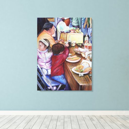 Pleasant Picnic, Mexico Canvas Afdruk (Insitu (Houten vloer))