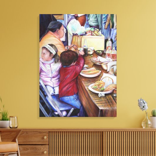 Pleasant Picnic, Mexico Canvas Afdruk (Insitu (Woonkamer))