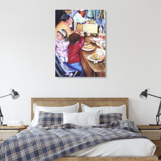 Pleasant Picnic, Mexico Canvas Afdruk (Insitu (Slaapkamer))