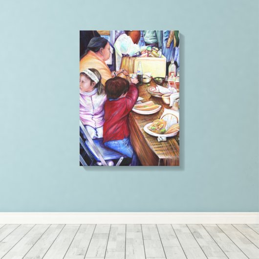 Pleasant Picnic, Mexico Canvas Afdruk (Insitu (Houten vloer))