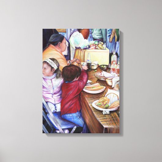 Pleasant Picnic, Mexico Canvas Afdruk (Voorkant)