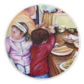 Pleasant Picnic, Mexico Keramische Knop (Voorkant)