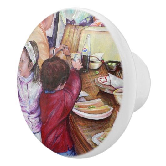 Pleasant Picnic, Mexico Keramische Knop (Rechts)