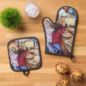 Pleasant Picnic, Mexico Ovenwant & Pannenlap Set (Top down)