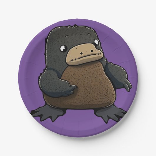 Pleasant Platypus Papieren Bordje (Voorkant)