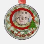 Pleasant Pset Baby's eerste kerstversiering Metalen Ornament (Voorkant)