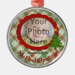 Pleasant Pset Baby's eerste kerstversiering Metalen Ornament