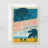 Pleasant-punt, NJ Briefkaart (Voorkant / Achterkant)