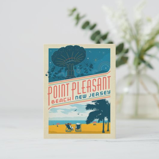 Pleasant-punt, NJ Briefkaart (Staand voorkant)