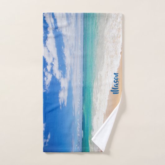 Pleasant strand (met gepersonaliseerde naam) handdoek (Handdoek)