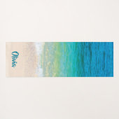 Pleasant strand (met gepersonaliseerde naam) yogamat (Achterkant (horizontaal))