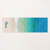 Pleasant strand (met gepersonaliseerde naam) yogamat (Voorkant (horizontaal))