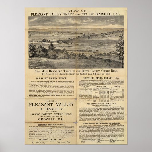 Pleasant Valley, Californië Poster (Voorkant)