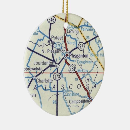 Pleasanton Texas Christmas Ornament (Rechts)